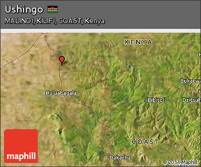 Satellite 3D Map of Ushingo