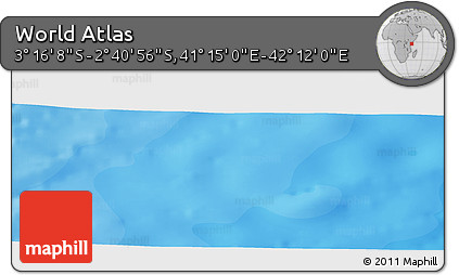 Political Panoramic Map of the Area around 2° 58' 32" S, 41° 43' 30" E
