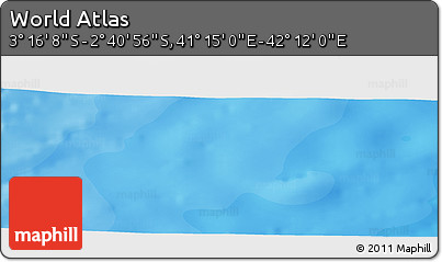 Political Panoramic Map of the Area around 2° 58' 32" S, 41° 43' 30" E