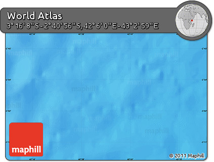 Physical Map of the Area around 2° 58' 32" S, 42° 34' 30" E