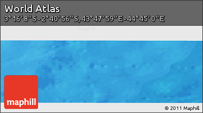 Political Panoramic Map of the Area around 2° 58' 32" S, 44° 16' 29" E