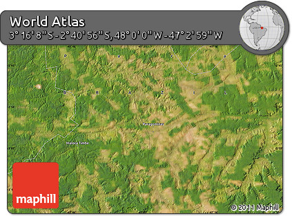 Satellite Map of the Area around 2° 58' 32" S, 47° 31' 29" W