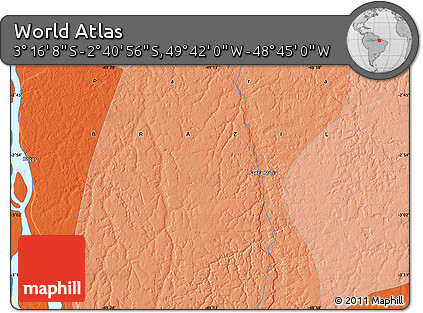 Political Map of the Area around 2° 58' 32" S, 49° 13' 30" W
