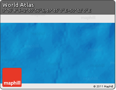Political 3D Map of the Area around 2° 58' 32" S, 50° 13' 30" E
