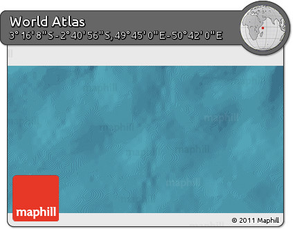 Satellite 3D Map of the Area around 2° 58' 32" S, 50° 13' 30" E