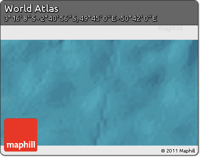 Satellite 3D Map of the Area around 2° 58' 32" S, 50° 13' 30" E
