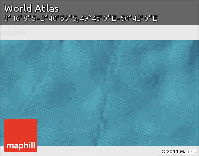 Satellite 3D Map of the Area around 2° 58' 32" S, 50° 13' 30" E