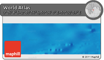 Physical Panoramic Map of the Area around 2° 58' 32" S, 51° 4' 30" E