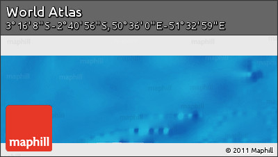Physical Panoramic Map of the Area around 2° 58' 32" S, 51° 4' 30" E