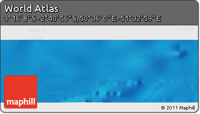 Physical Panoramic Map of the Area around 2° 58' 32" S, 51° 4' 30" E