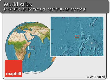 Satellite Location Map of the Area around 2° 58' 32" S, 51° 55' 29" E