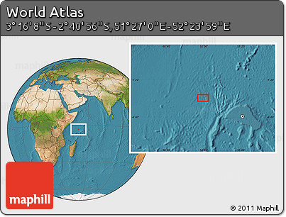 Satellite Location Map of the Area around 2° 58' 32" S, 51° 55' 29" E