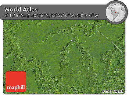 Satellite Map of the Area around 2° 58' 32" S, 53° 28' 30" W