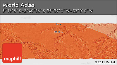 Political Panoramic Map of the Area around 2° 58' 32" S, 53° 28' 30" W