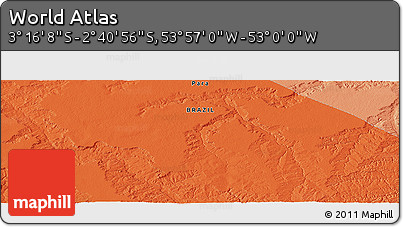 Political Panoramic Map of the Area around 2° 58' 32" S, 53° 28' 30" W