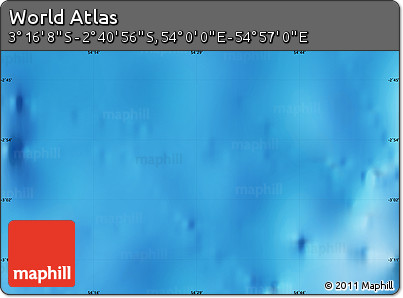 Physical Map of the Area around 2° 58' 32" S, 54° 28' 30" E