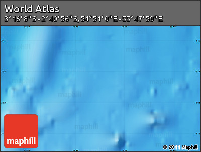 Physical Map of the Area around 2° 58' 32" S, 55° 19' 30" E
