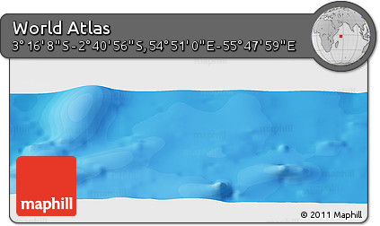 Political Panoramic Map of the Area around 2° 58' 32" S, 55° 19' 30" E