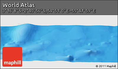 Political Panoramic Map of the Area around 2° 58' 32" S, 55° 19' 30" E