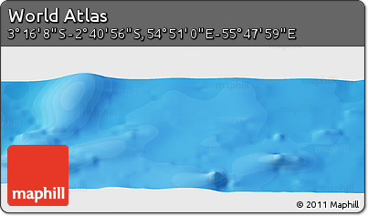Political Panoramic Map of the Area around 2° 58' 32" S, 55° 19' 30" E