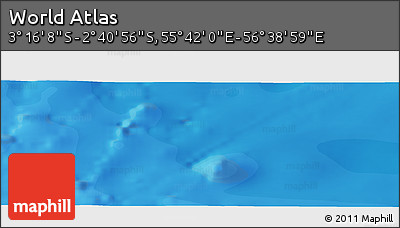 Political Panoramic Map of the Area around 2° 58' 32" S, 56° 10' 29" E