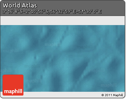 Satellite 3D Map of the Area around 2° 58' 32" S, 57° 1' 29" E