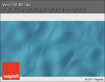 Satellite 3D Map of the Area around 2° 58' 32" S, 57° 1' 29" E