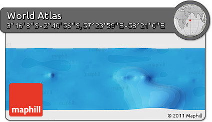 Political Panoramic Map of the Area around 2° 58' 32" S, 57° 52' 30" E