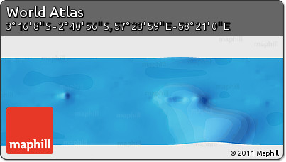Political Panoramic Map of the Area around 2° 58' 32" S, 57° 52' 30" E