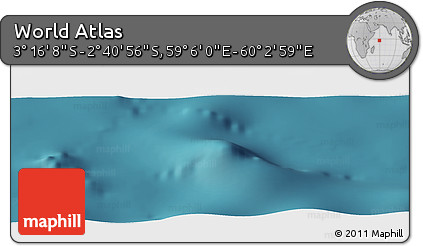 Satellite Panoramic Map of the Area around 2° 58' 32" S, 59° 34' 30" E