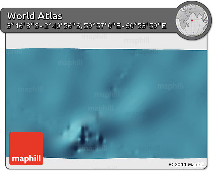 Satellite 3D Map of the Area around 2° 58' 32" S, 60° 25' 29" E