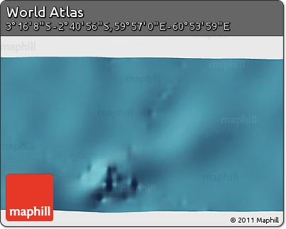 Satellite 3D Map of the Area around 2° 58' 32" S, 60° 25' 29" E