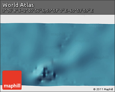 Satellite 3D Map of the Area around 2° 58' 32" S, 60° 25' 29" E
