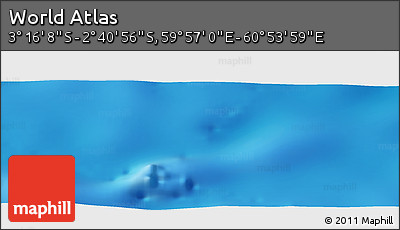 Shaded Relief Panoramic Map of the Area around 2° 58' 32" S, 60° 25' 29" E