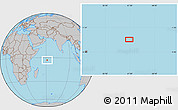 Gray Location Map of the area around 2° 58' 32" S, 61° 16' 29" E