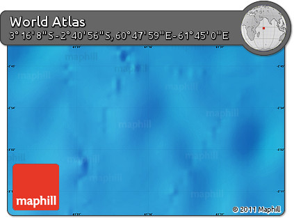 Physical Map of the Area around 2° 58' 32" S, 61° 16' 29" E