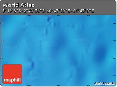 Physical Map of the Area around 2° 58' 32" S, 61° 16' 29" E