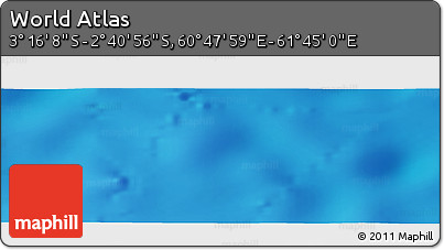 Physical Panoramic Map of the Area around 2° 58' 32" S, 61° 16' 29" E