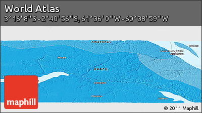 Political Panoramic Map of the Area around 2° 58' 32" S, 61° 7' 30" W