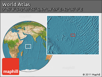 Satellite Location Map of the Area around 2° 58' 32" S, 62° 7' 30" E