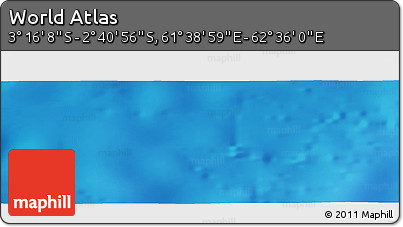 Shaded Relief Panoramic Map of the Area around 2° 58' 32" S, 62° 7' 30" E