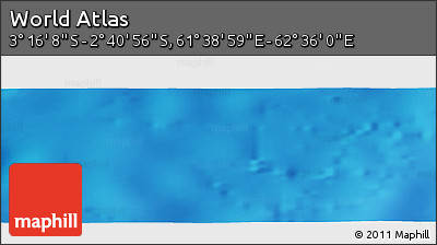 Shaded Relief Panoramic Map of the Area around 2° 58' 32" S, 62° 7' 30" E