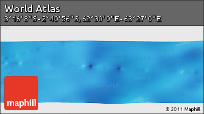 Physical Panoramic Map of the Area around 2° 58' 32" S, 62° 58' 30" E