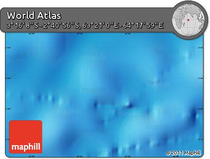 Physical Map of the Area around 2° 58' 32" S, 63° 49' 30" E