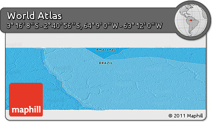 Political Panoramic Map of the Area around 2° 58' 32" S, 63° 40' 30" W