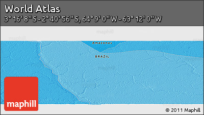 Political Panoramic Map of the Area around 2° 58' 32" S, 63° 40' 30" W