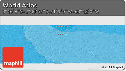 Political Panoramic Map of the Area around 2° 58' 32" S, 63° 40' 30" W