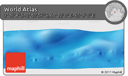 Physical Panoramic Map of the Area around 2° 58' 32" S, 64° 40' 30" E