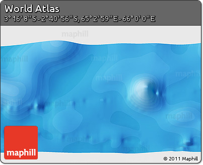 Political 3D Map of the Area around 2° 58' 32" S, 65° 31' 30" E