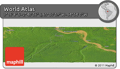 Satellite Panoramic Map of the Area around 2° 58' 32" S, 65° 22' 30" W